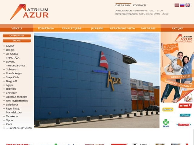 Galerija Azur tirdzniecības centrs, MD Galerija Azur, SIA